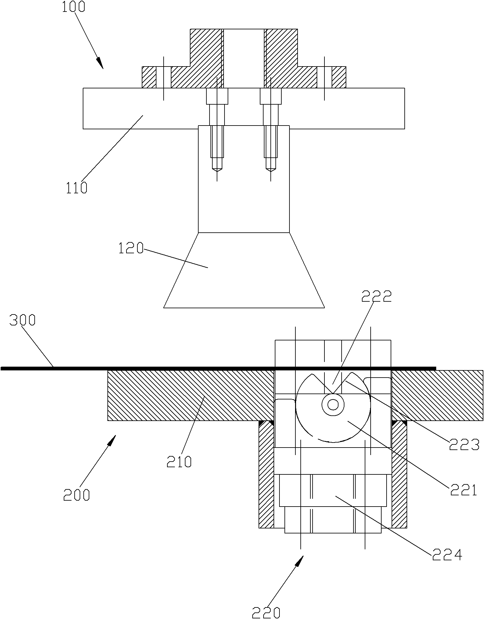 Rotating shaft type turnover flanging method and flanging machine