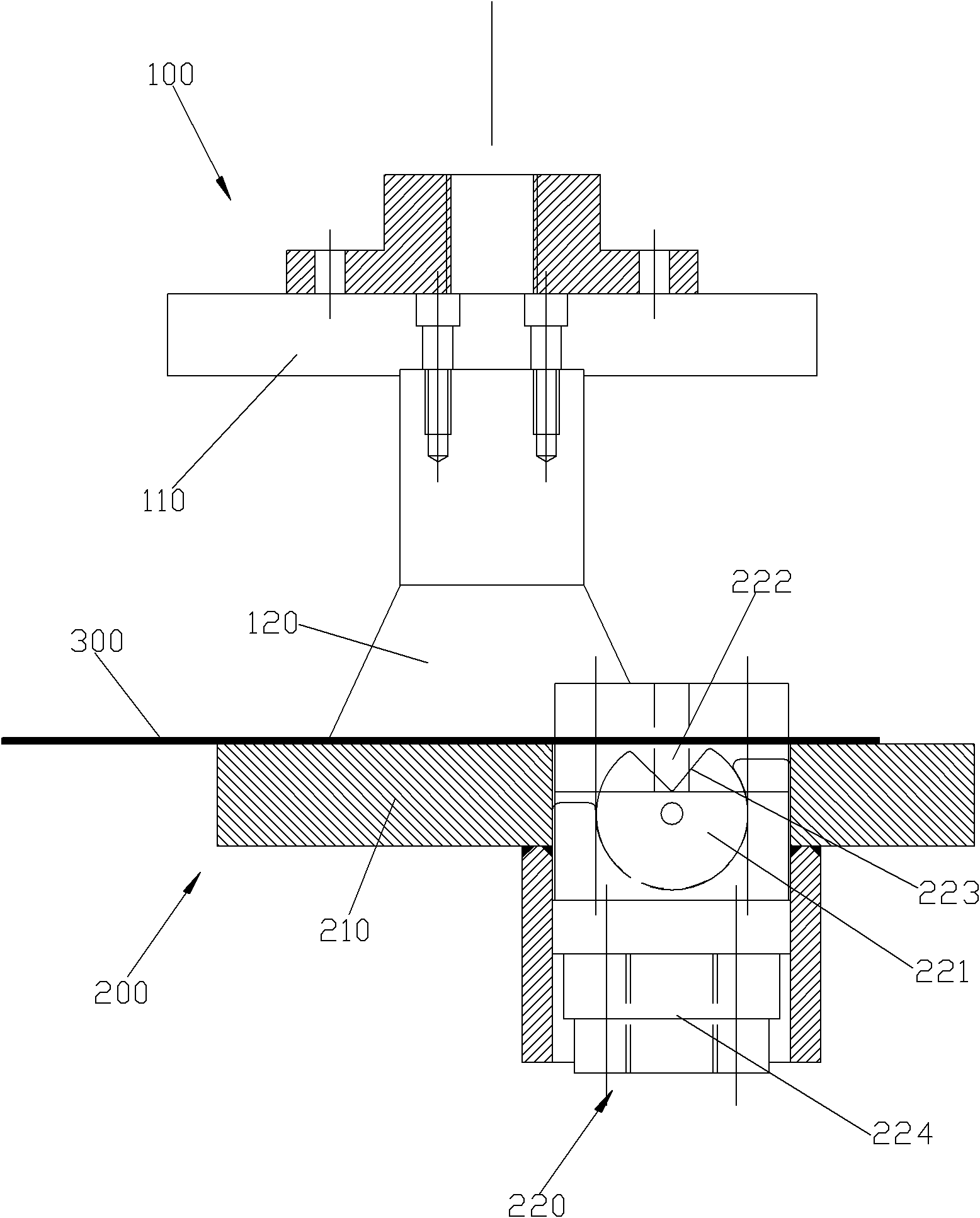 Rotating shaft type turnover flanging method and flanging machine