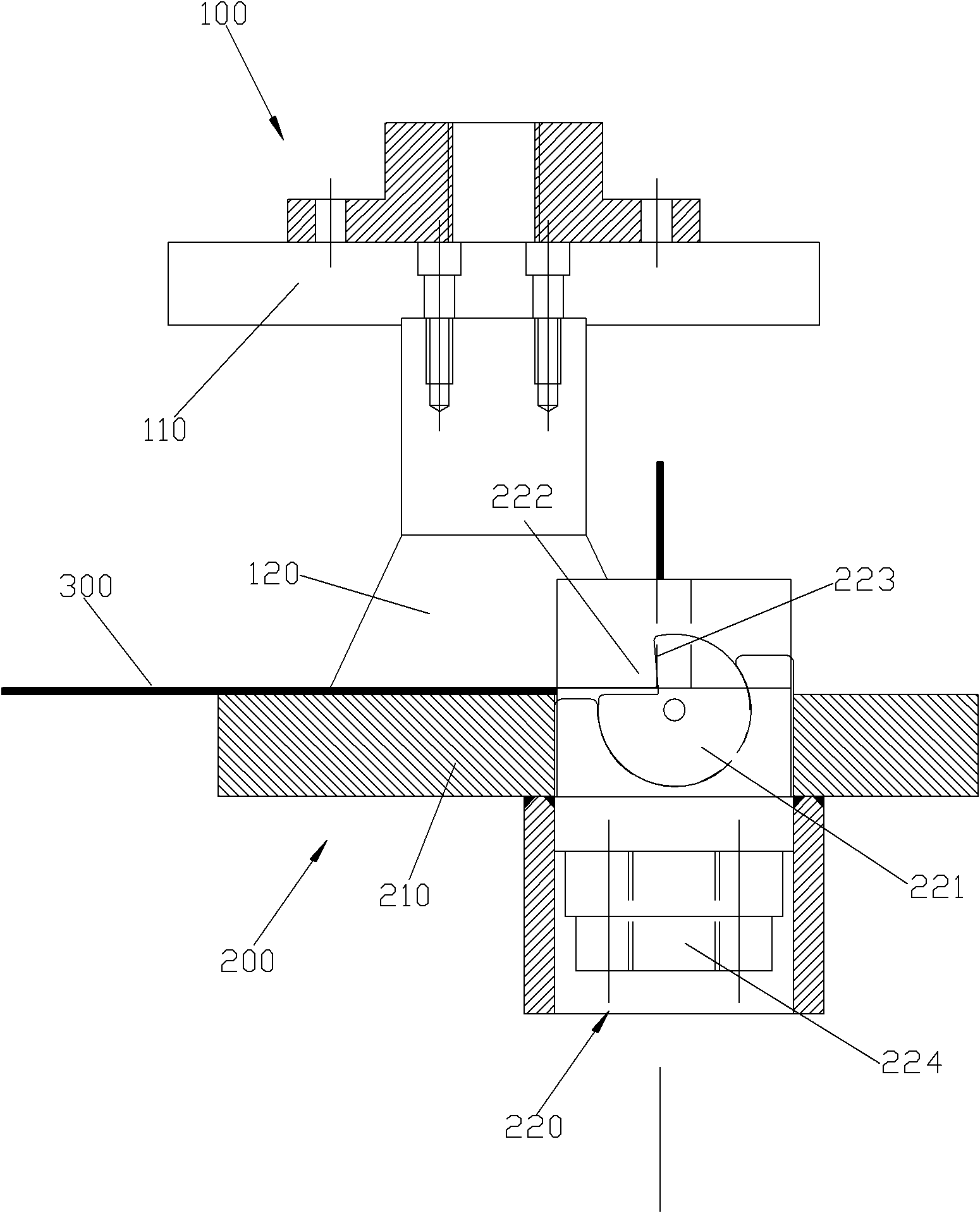 Rotating shaft type turnover flanging method and flanging machine