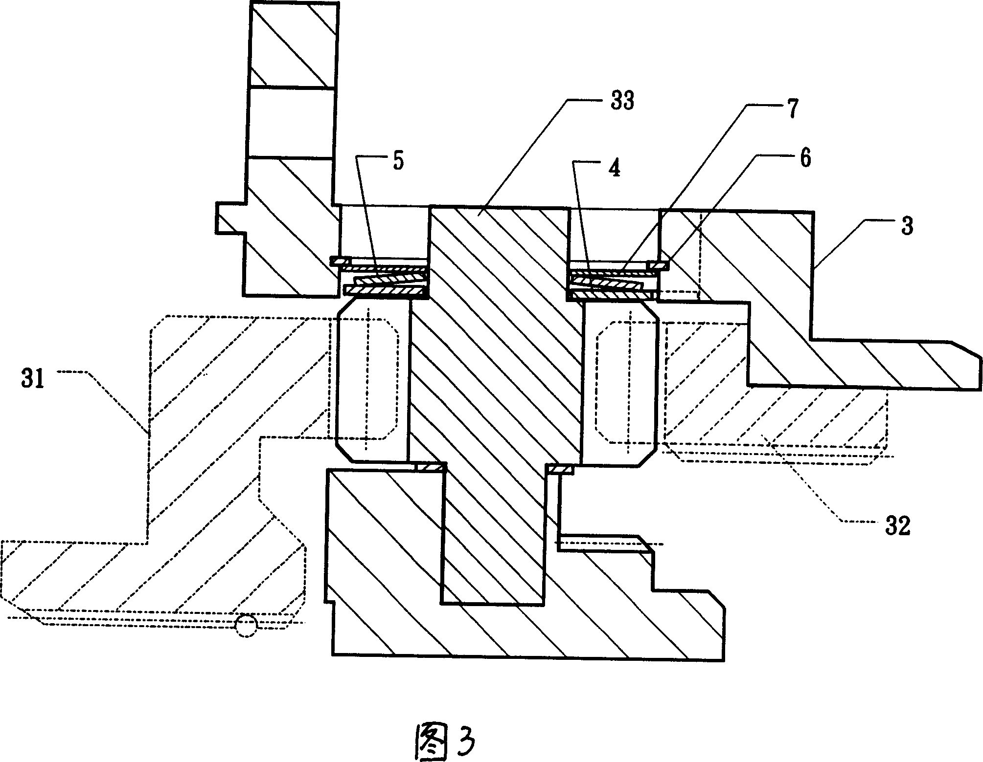 Anti-skid device between face gear type differential gear planet carrier and planetary gear