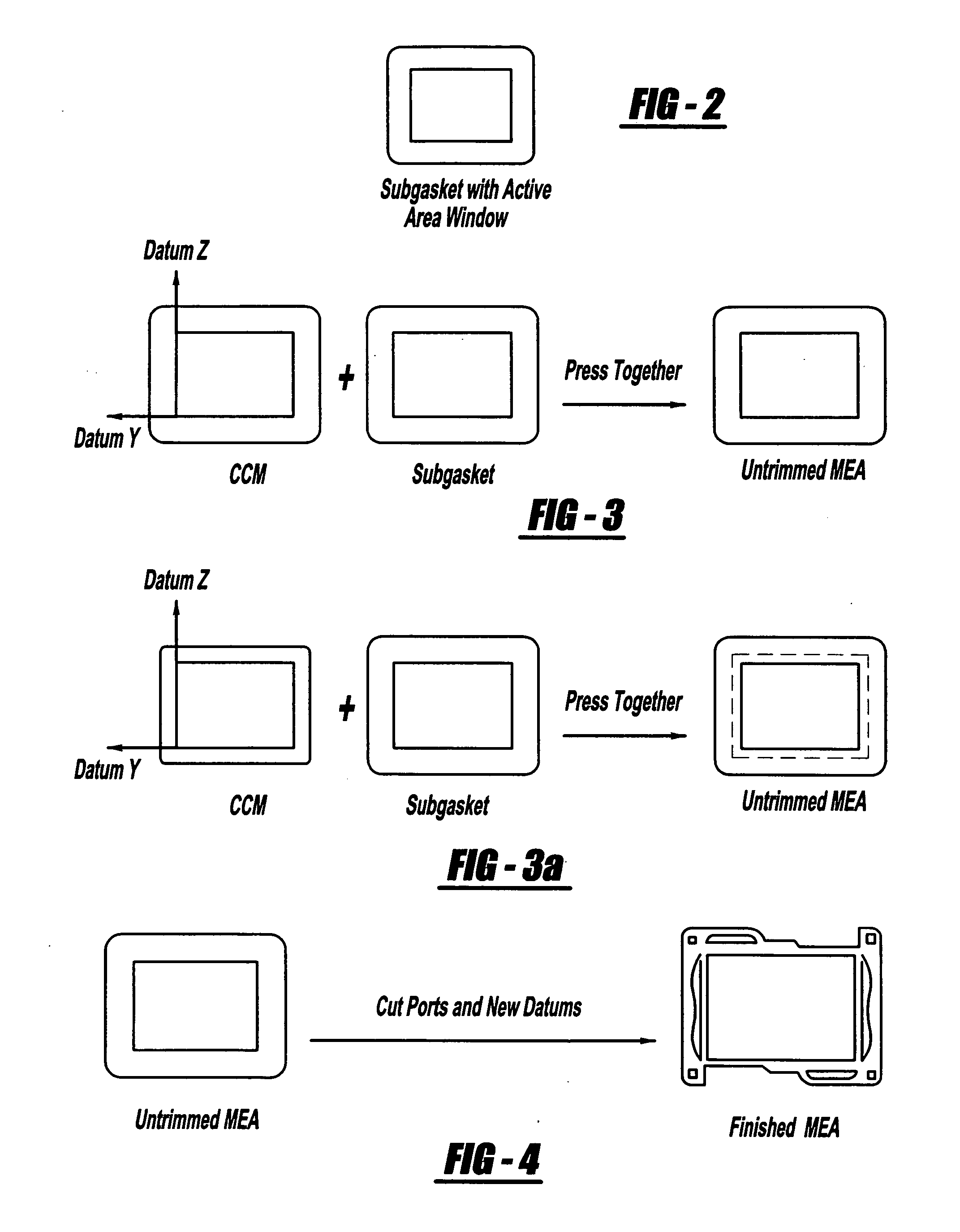 Manufacture or membrane electrode assembly with edge protection for PEM fuel cells