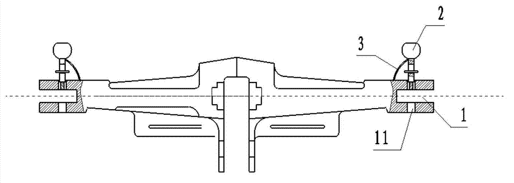 Decomposition type tensioning resistant double string vertically-arranged insulator string ground potential replacing clamping apparatus