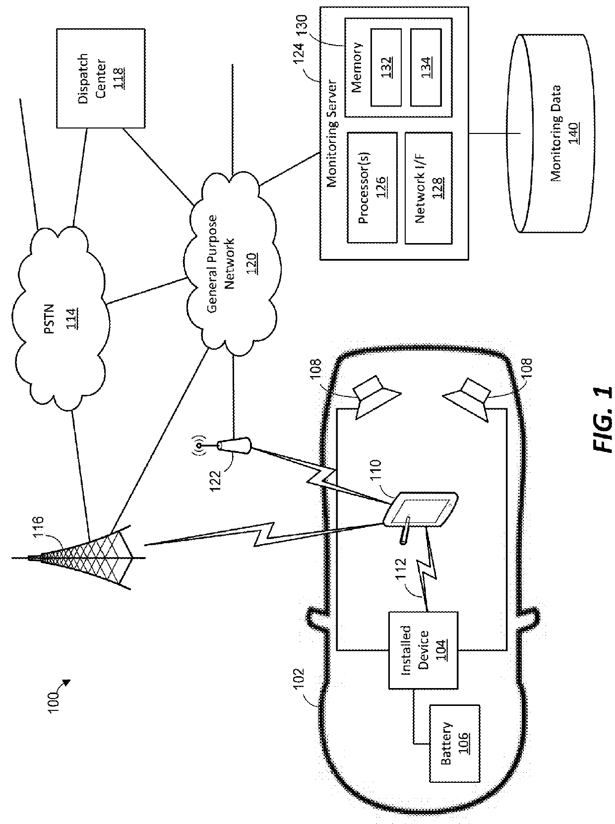 Device for automatic crash notification