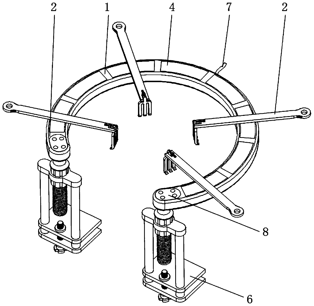 Surgery retractor for division of hepatobiliary and pancreatic surgery