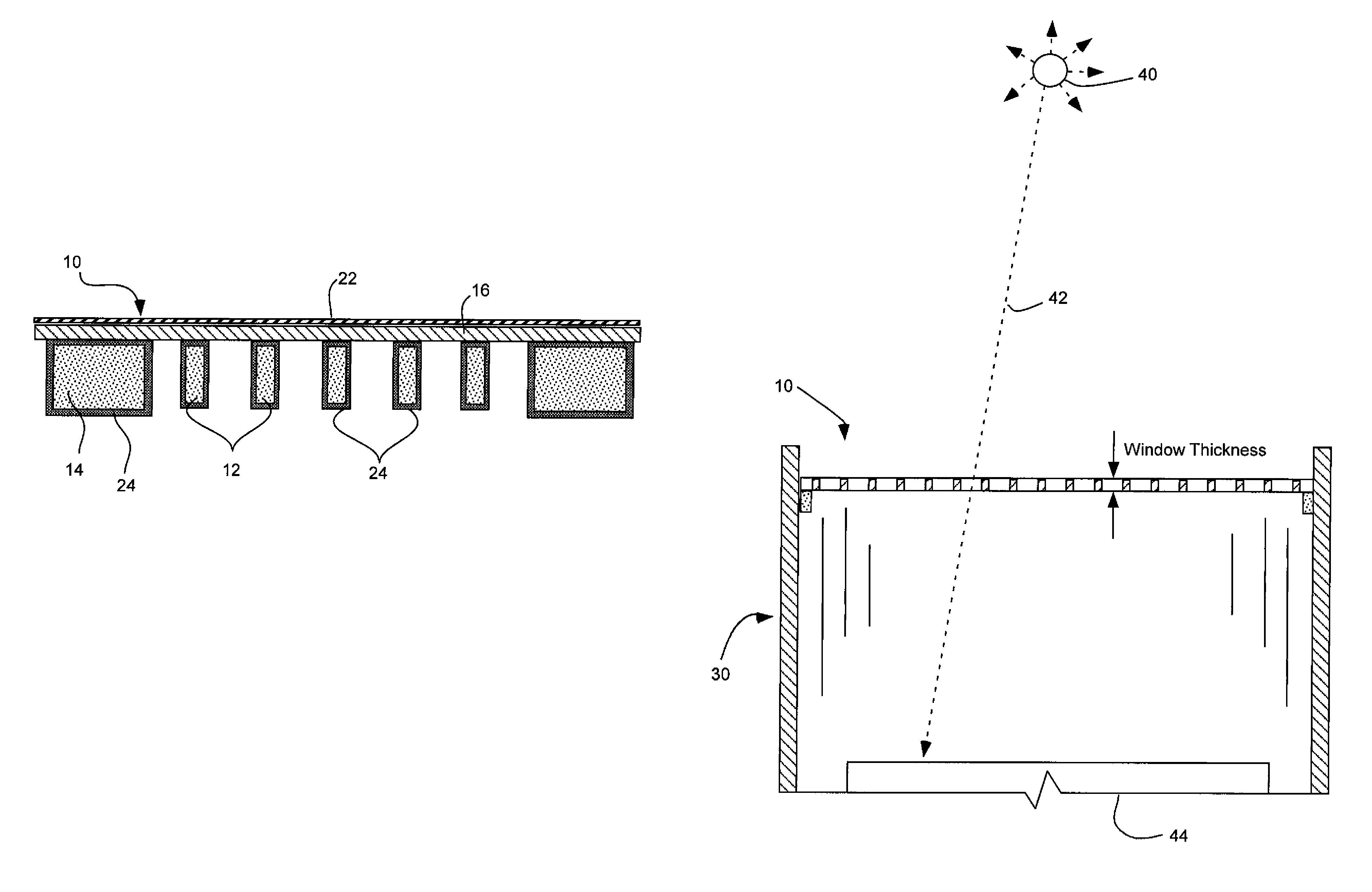 Radiation window with coated silicon support structure