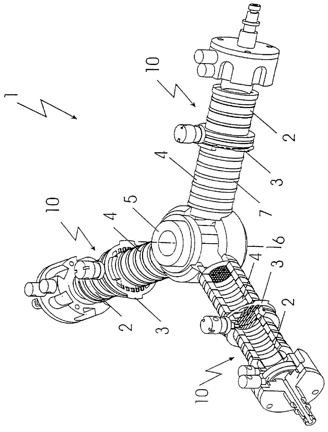 Ion mobility spectrometer in a centripetal arrangement