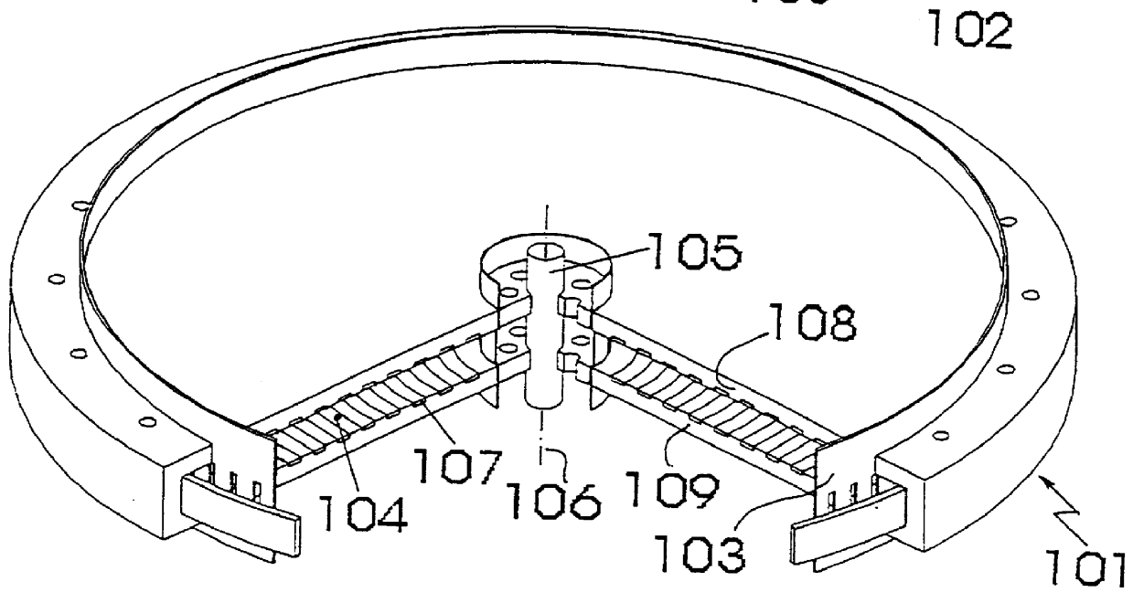 Ion mobility spectrometer in a centripetal arrangement