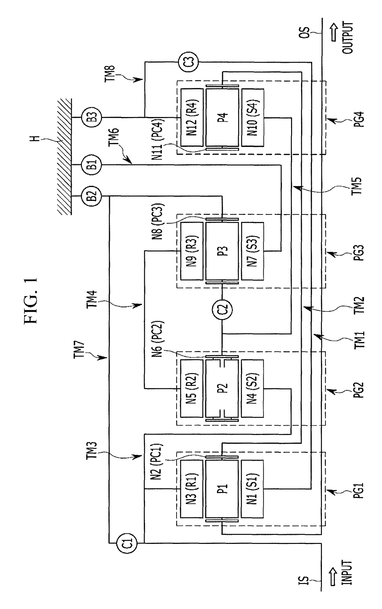 Planetary gear train of automatic transmission for a vehicle