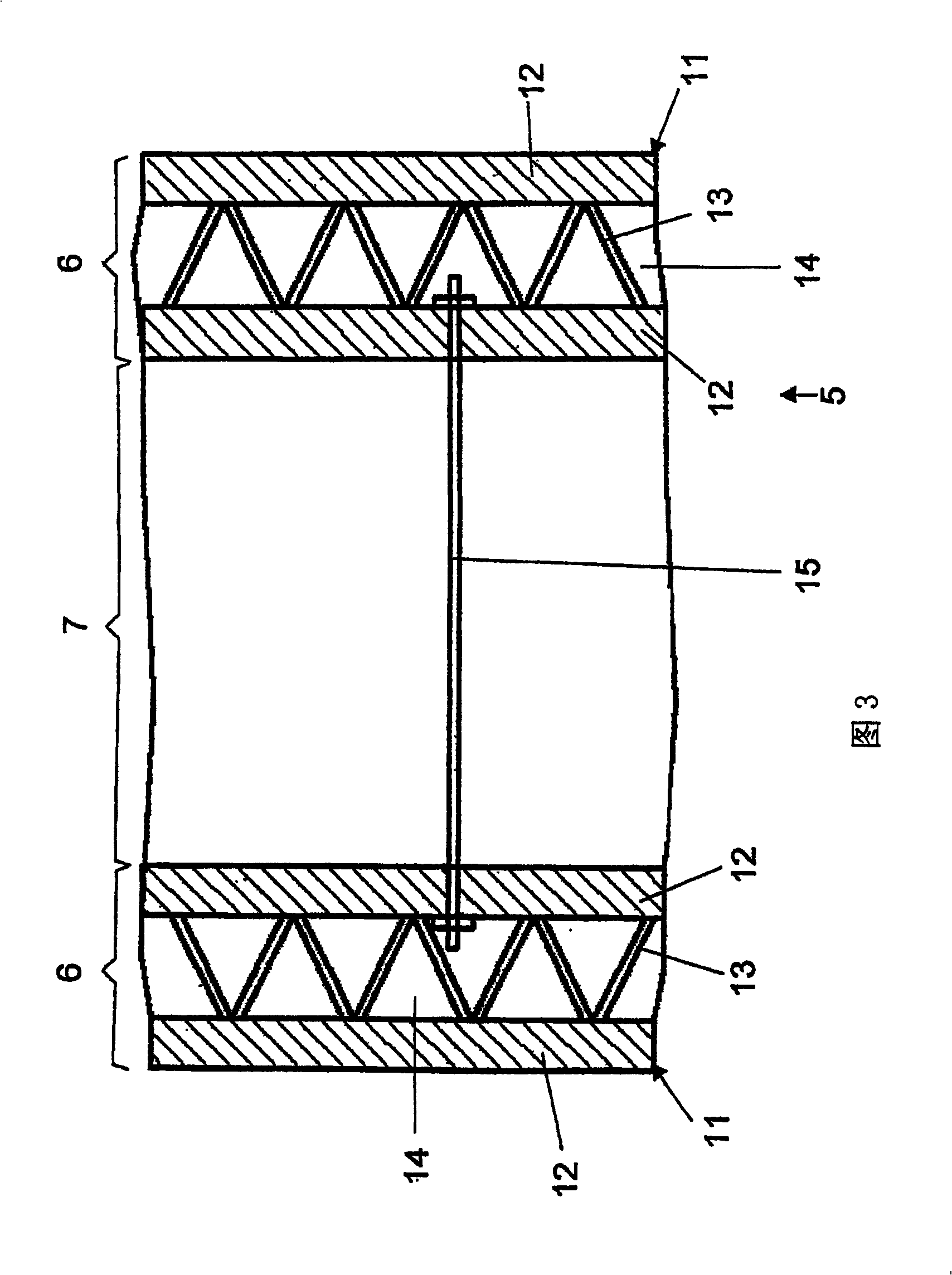 Construction for buildings protected against radiation