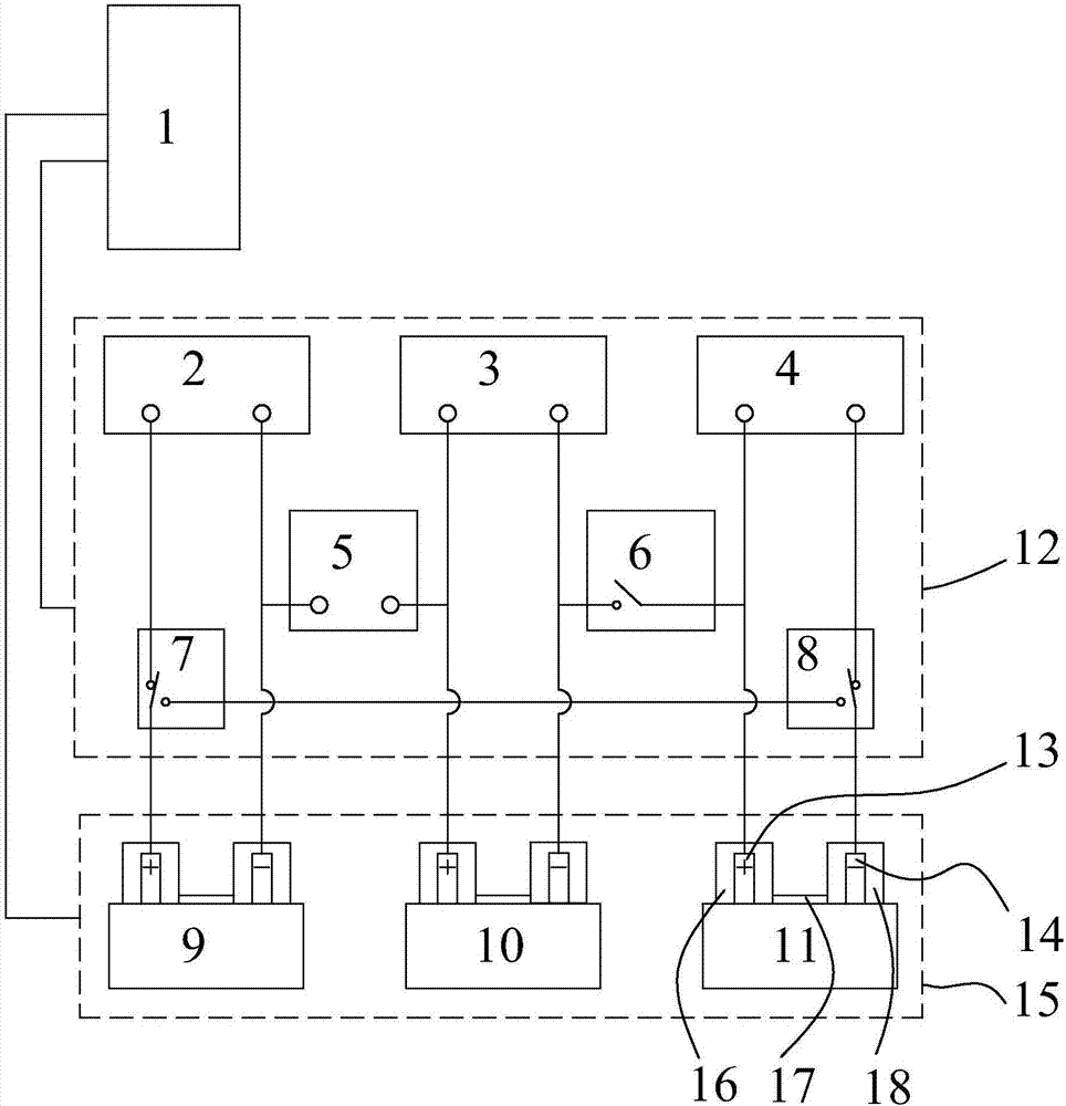 Heating device capable of acquiring voltage of lithium ion battery