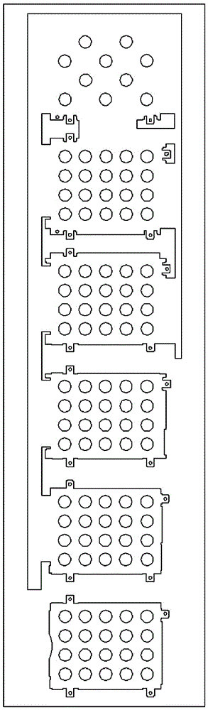 Stamping method and special mold for serialized porous and complex plug-in metal parts