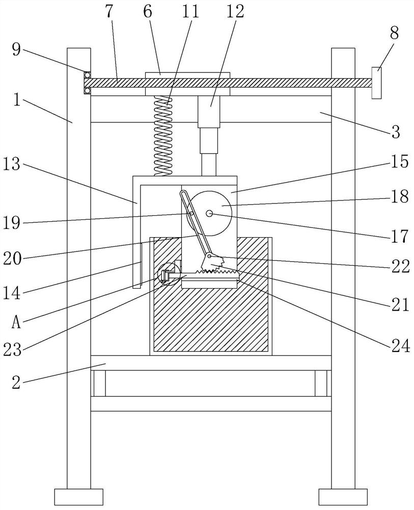 Inner wall knock-printing device for square corrugated carton