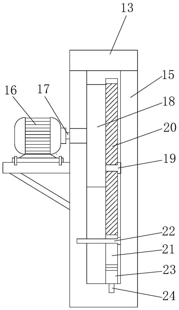 Inner wall knock-printing device for square corrugated carton