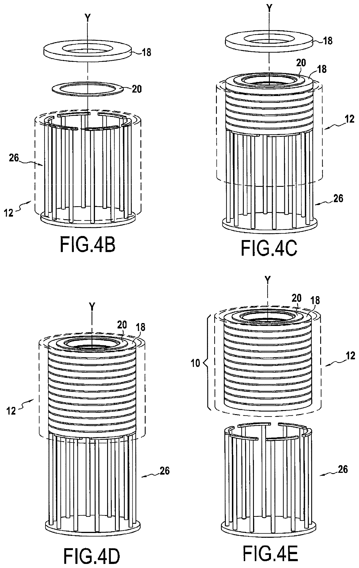 Method for densifying porous annular substrates by chemical vapour infiltration