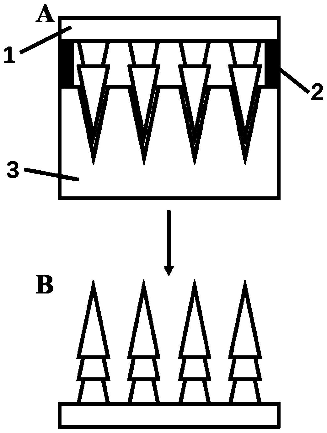 Multilayer microneedle array and preparation method thereof