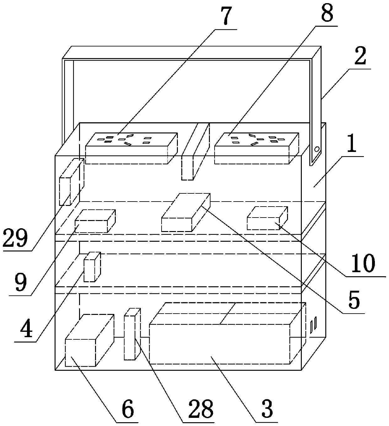 A portable test power supply device