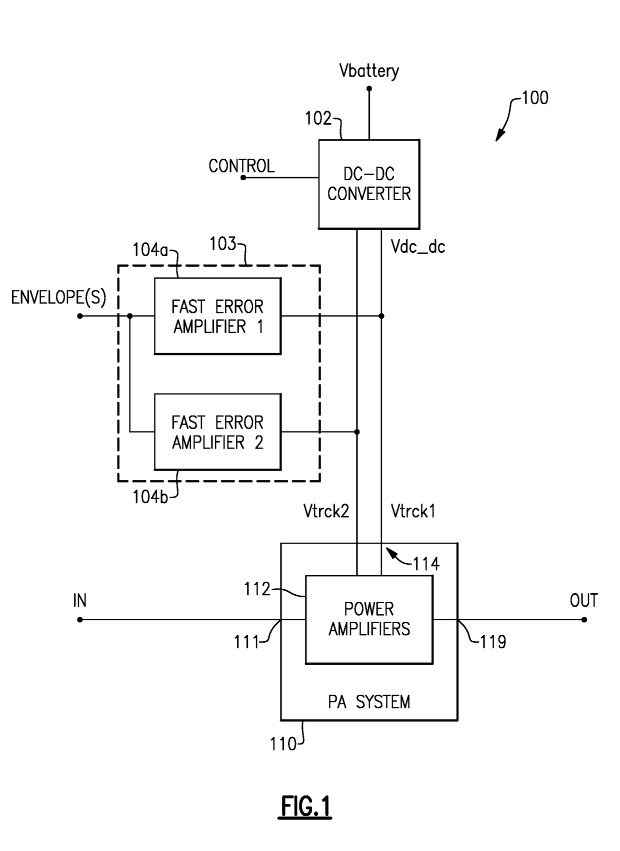 Envelope tracking for high power amplifiers