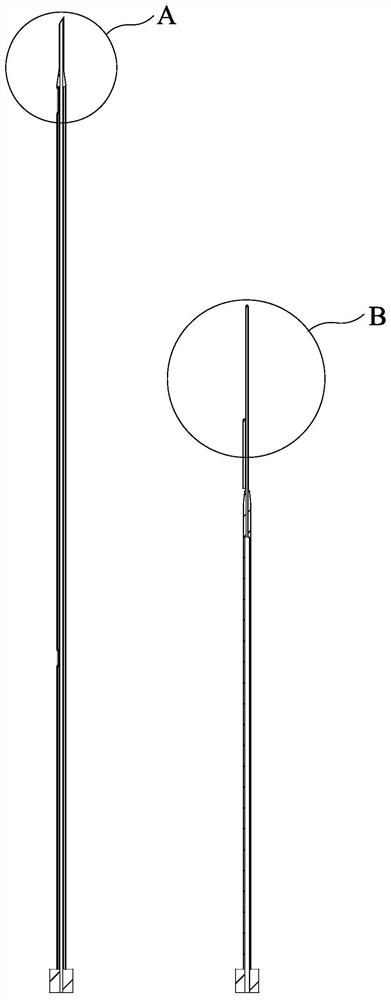 Secondary guide puncture needle device with bottle cap pressing function