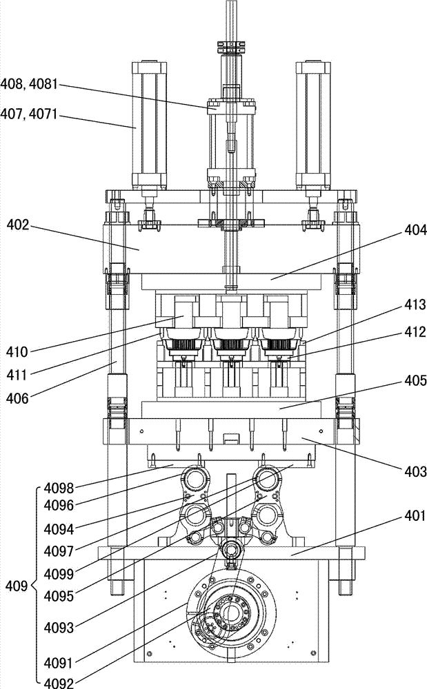 Full-automatic plastic sucking and punching former