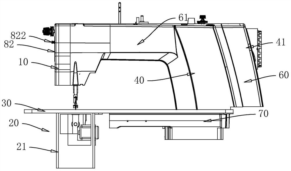 Feed dog assembly of separated sewing machine