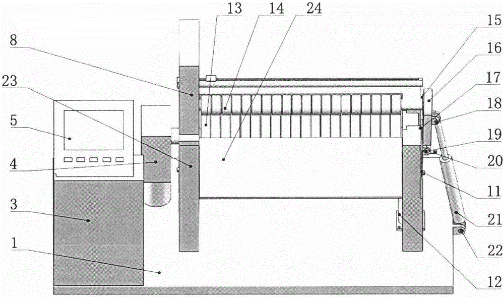 Numerical control two-roll rolling machine provided with two flexible rolls