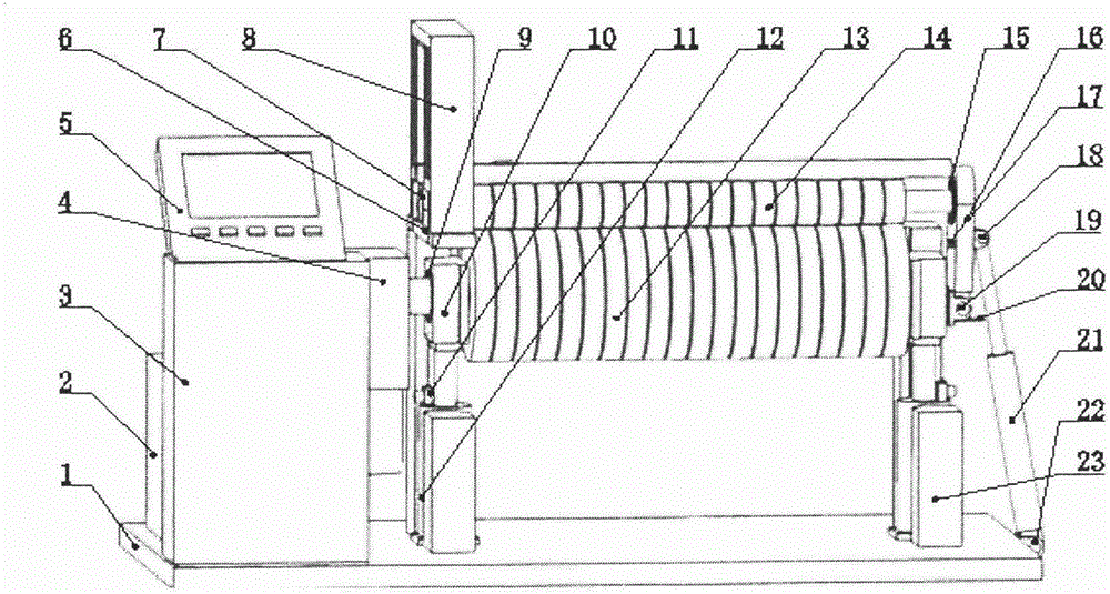 Numerical control two-roll rolling machine provided with two flexible rolls