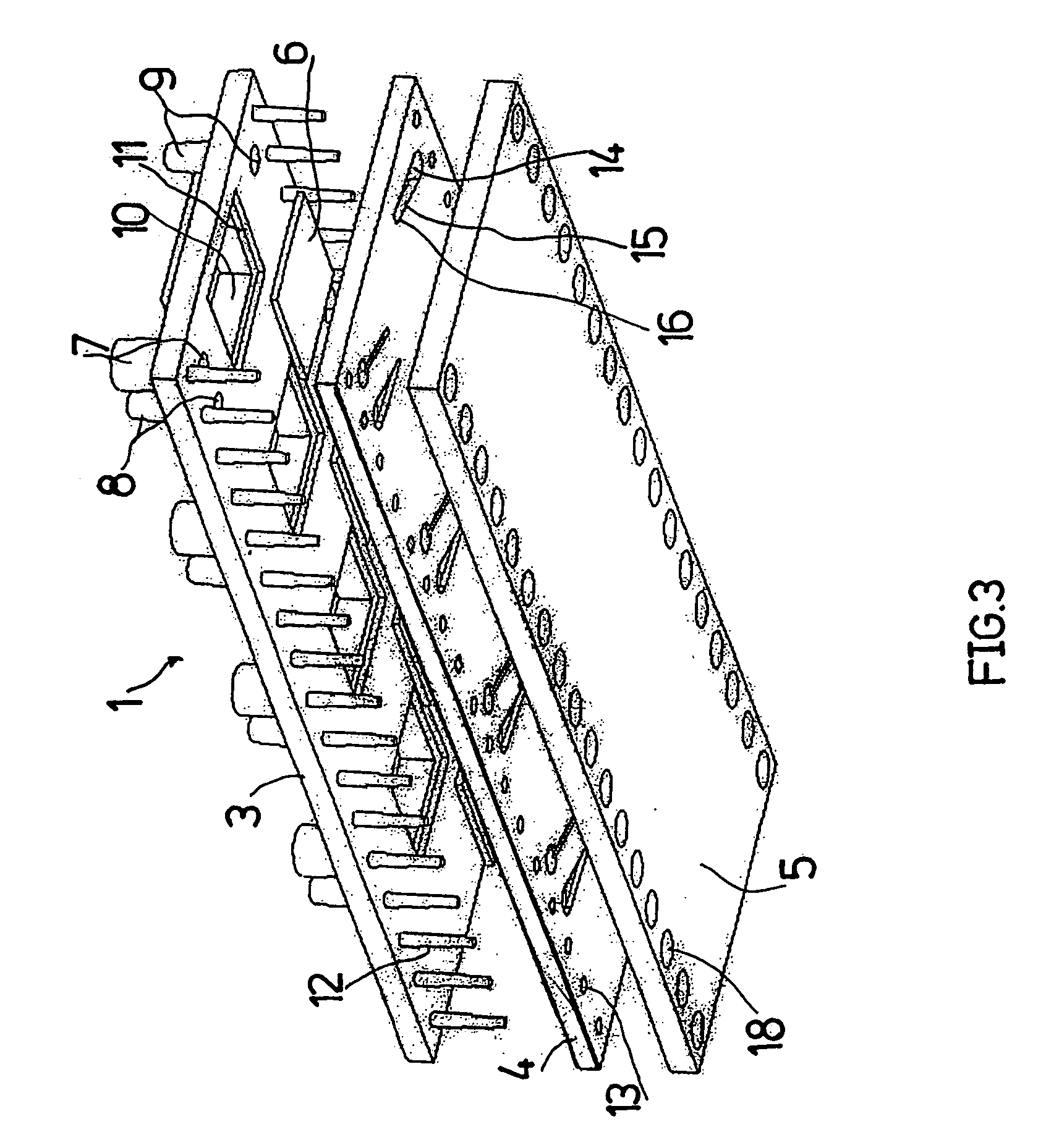 Flow cell consisting of layer and connection means