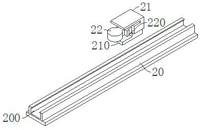 Thrust device of guy rope hanging basket for bridge construction