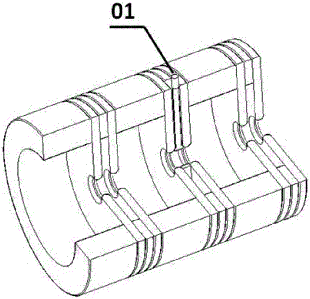 Energy switch for on-axis electrical coupling standing wave accelerating tube