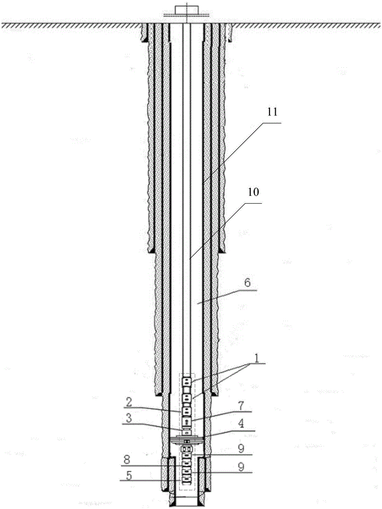 Oil testing device and oil testing pipe column