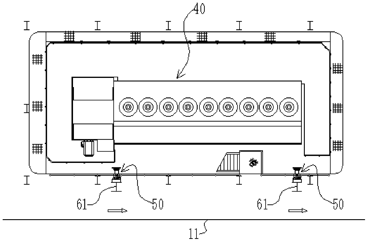 The reinforced structure of the ship's main engine cross brace and the ship