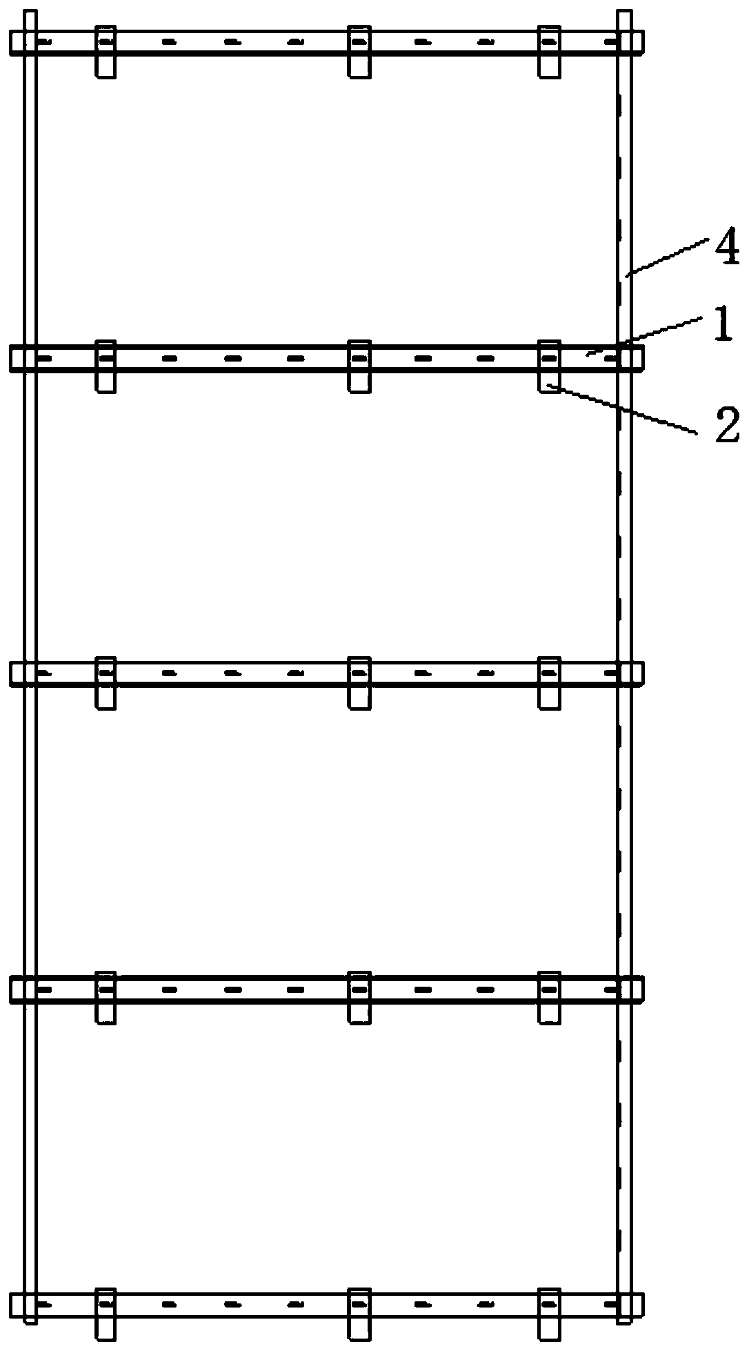 Wall mounting structure of assembled M-type lightgage steel joists