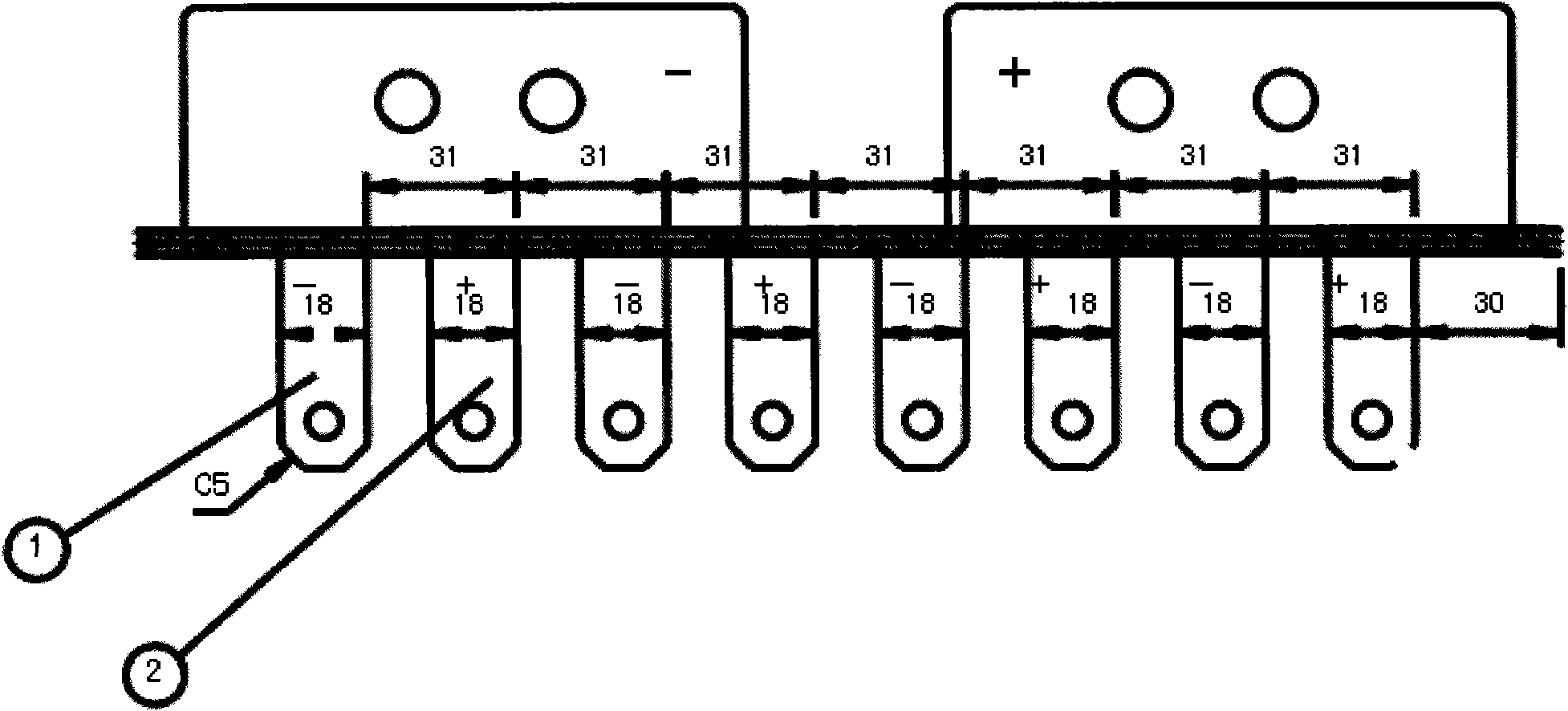 Laminated bus bar