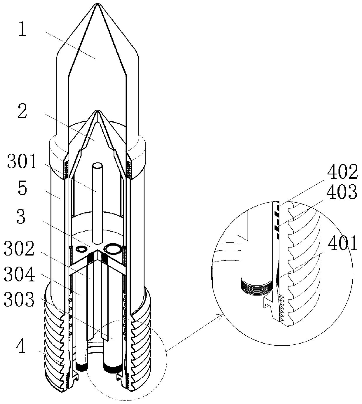 Device for measuring outer side soil pressure of shield tunnel