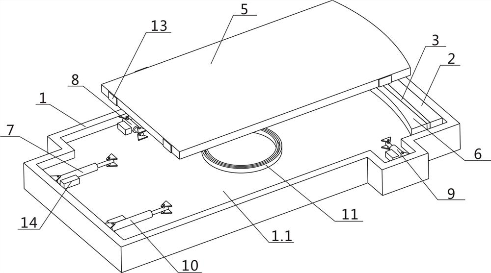 Multi-degree-of-freedom movable base for loading artillery