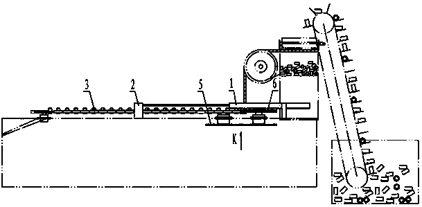 Oil cylinder drive type feeding device for multi-station internal thread tapping equipment for sleeves