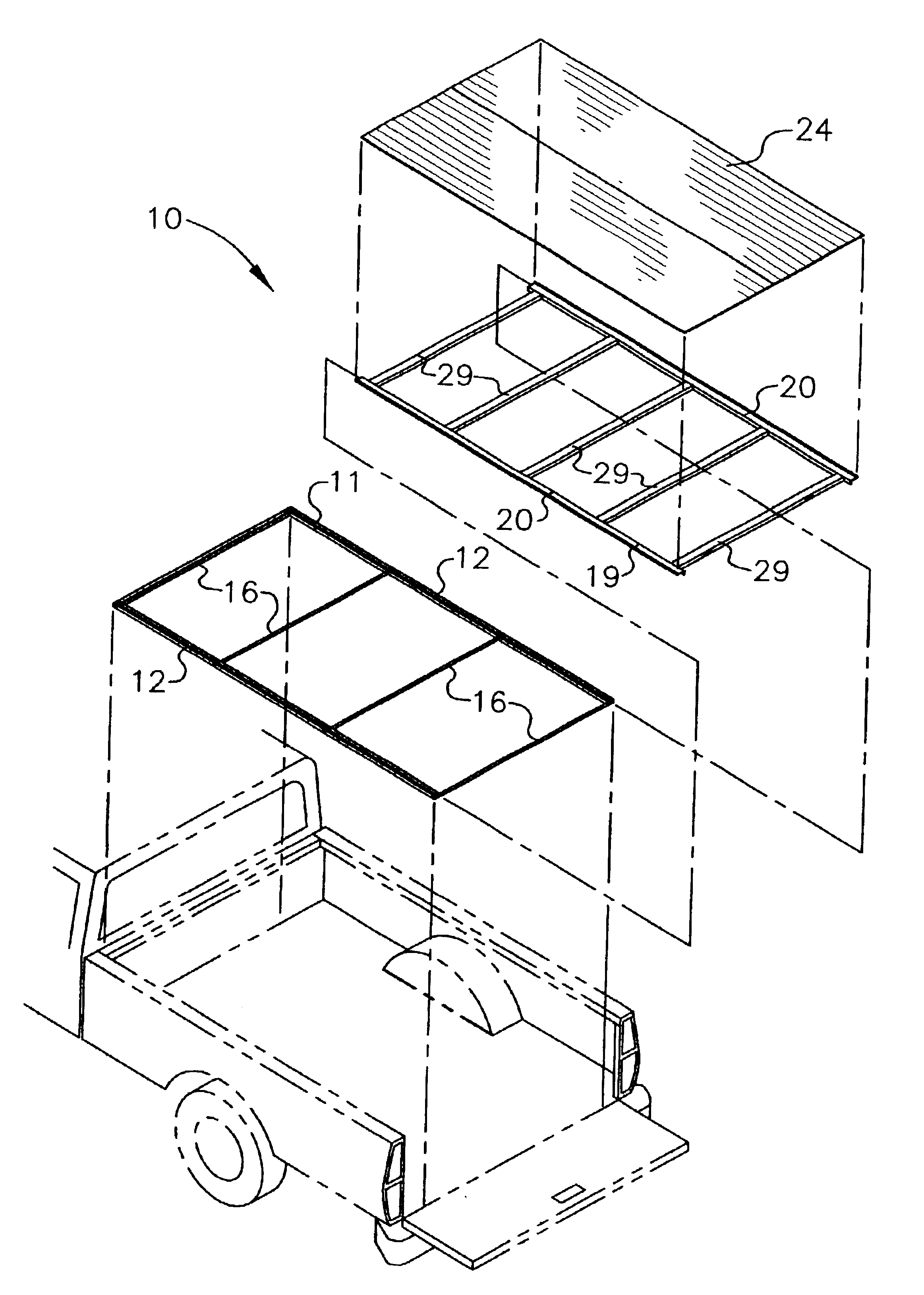 Slidable truck bed-supported cargo carrier assembly