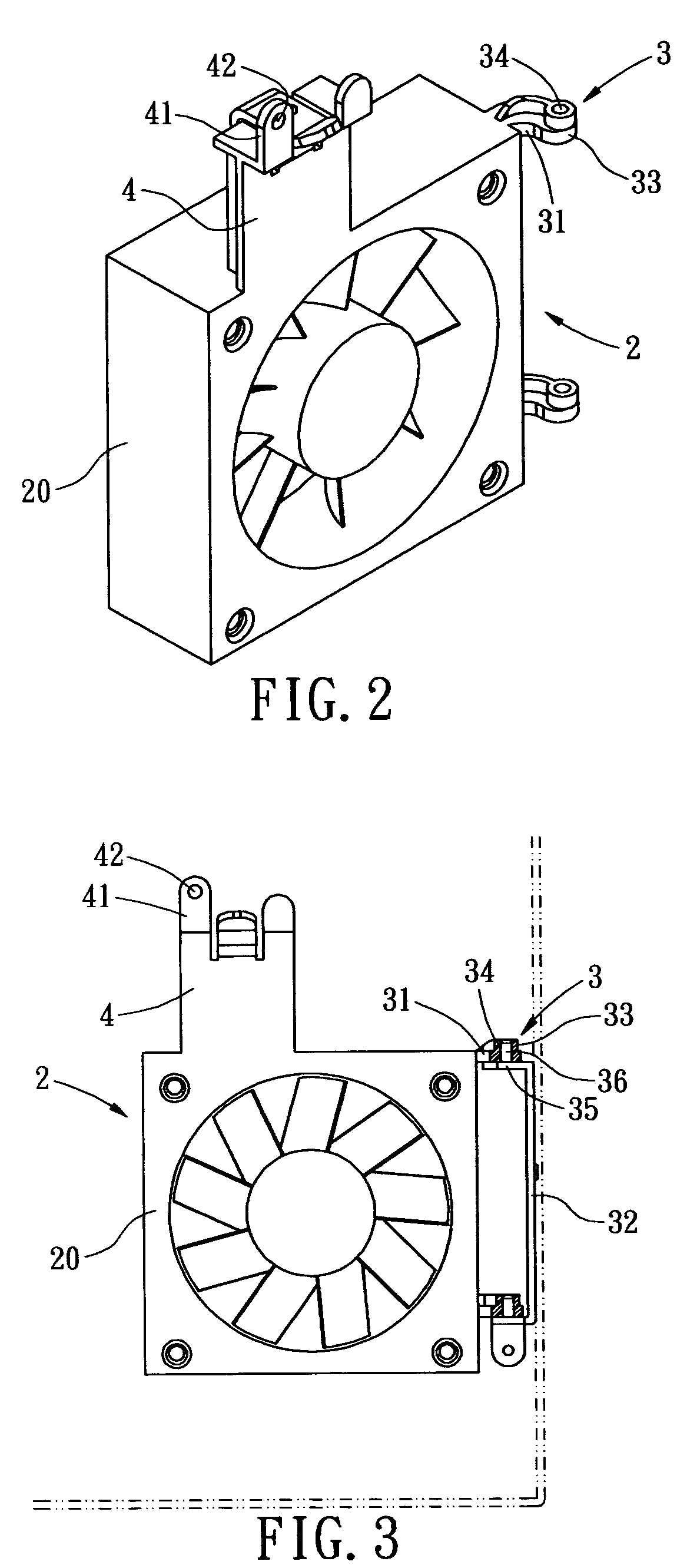 Quickly detached cooling fan mounting bracket for computer