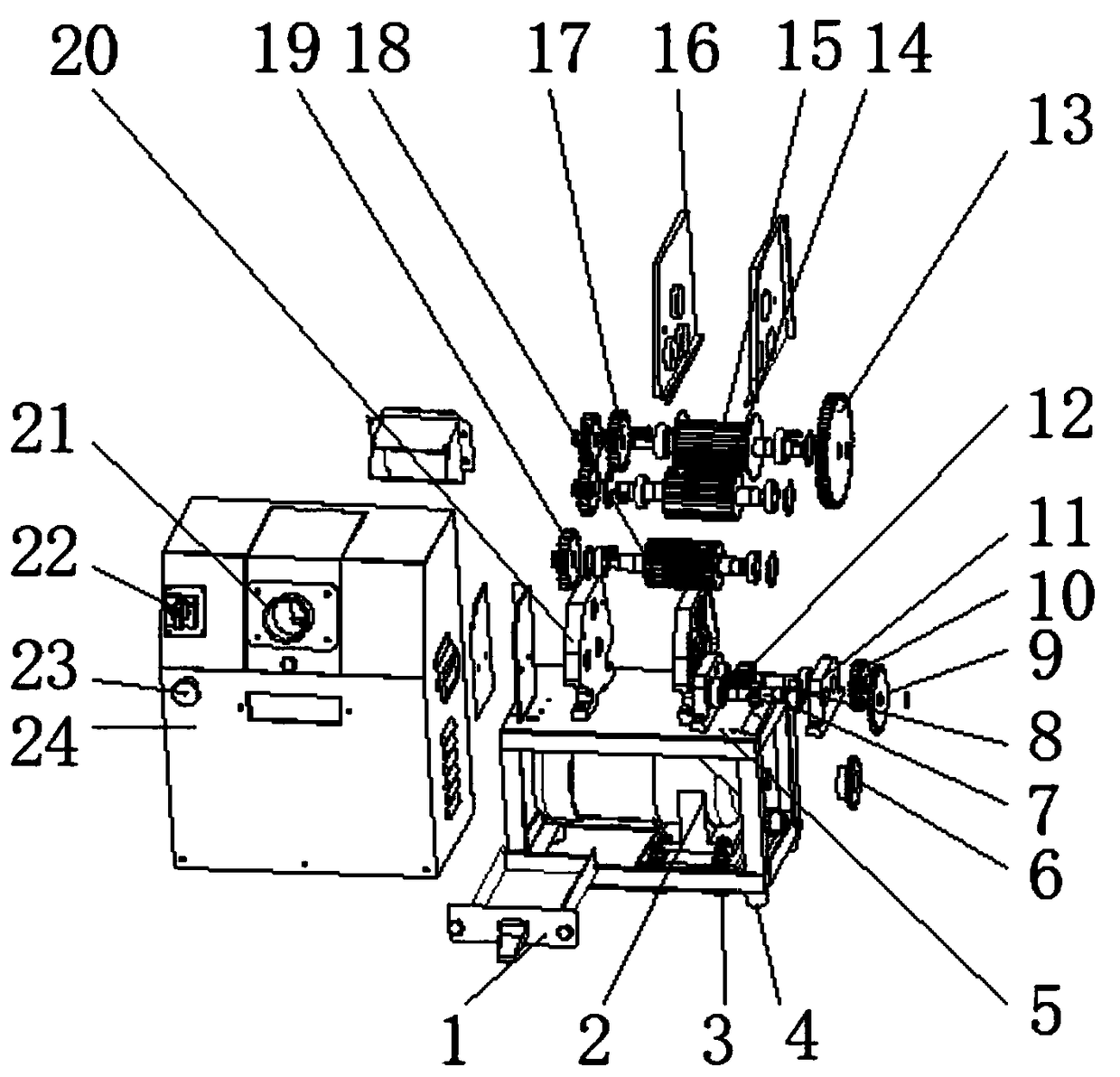 Electric sugarcane machine with speed reducing gear mechanism