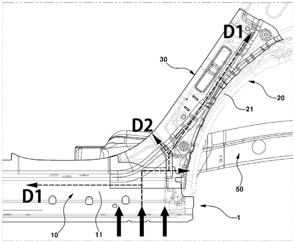 Rear-side vehicle-body structure of vehicle