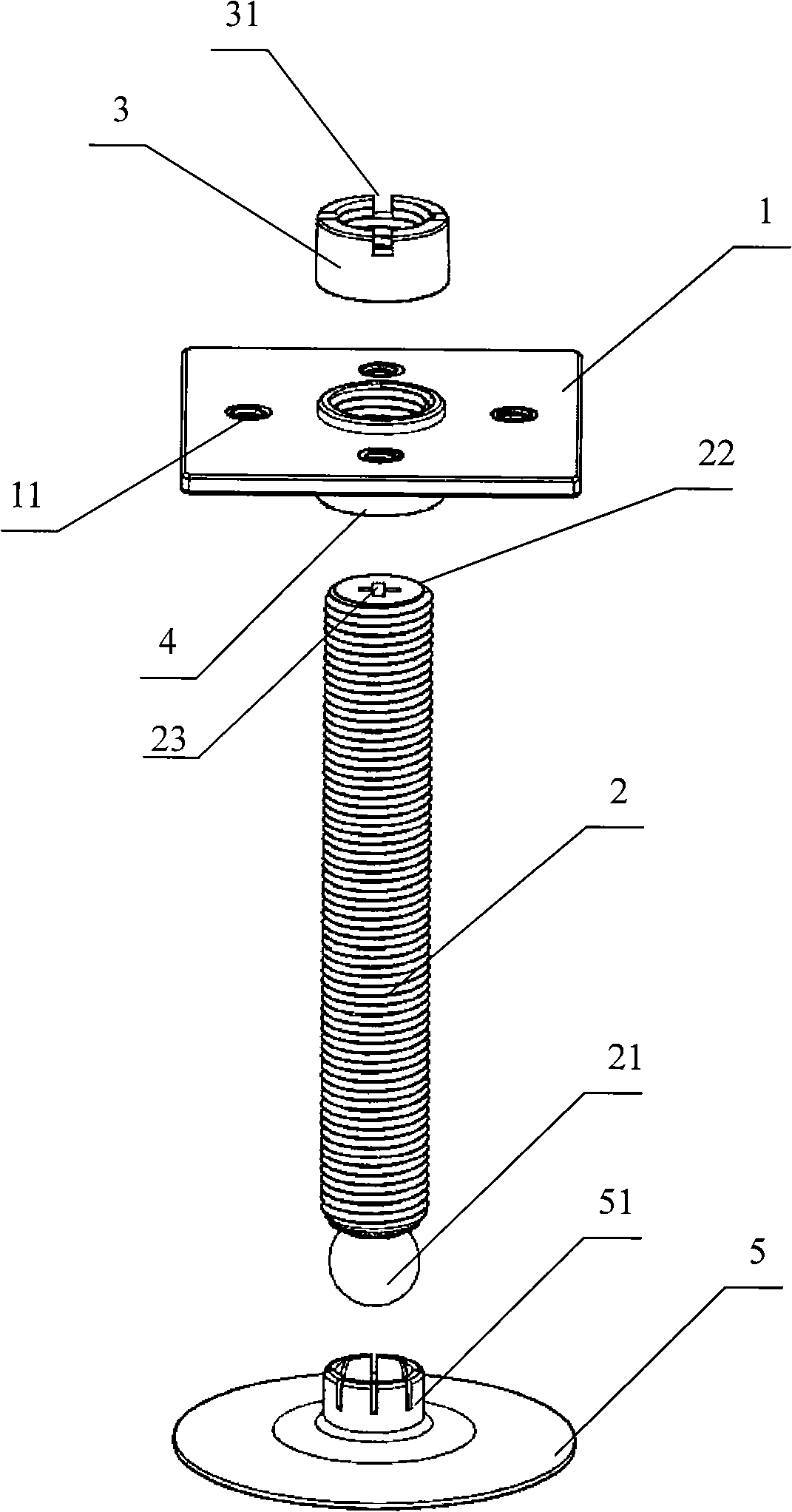 Free access floor support and method for mounting floor using the same