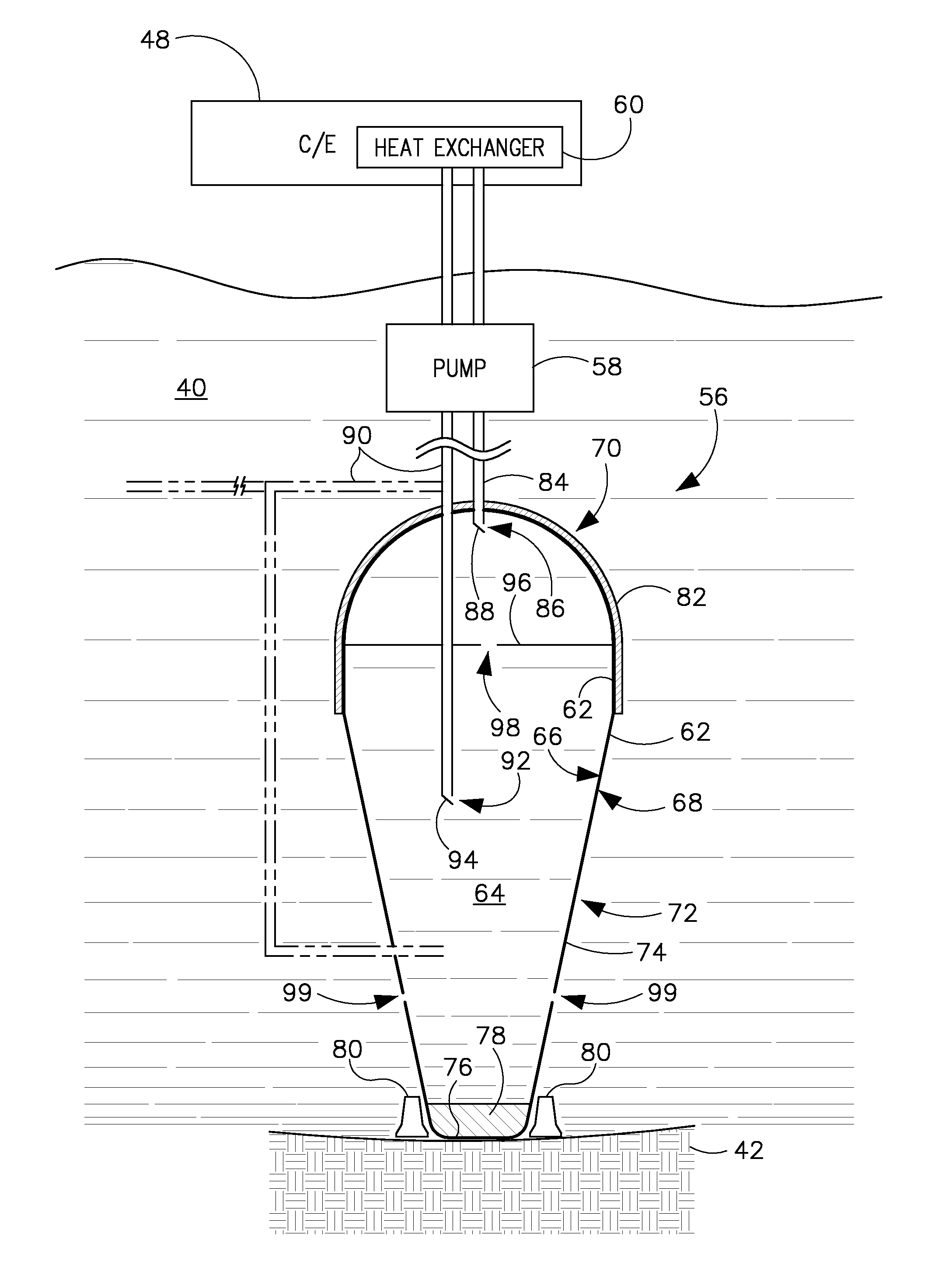 System and method for storing thermal energy