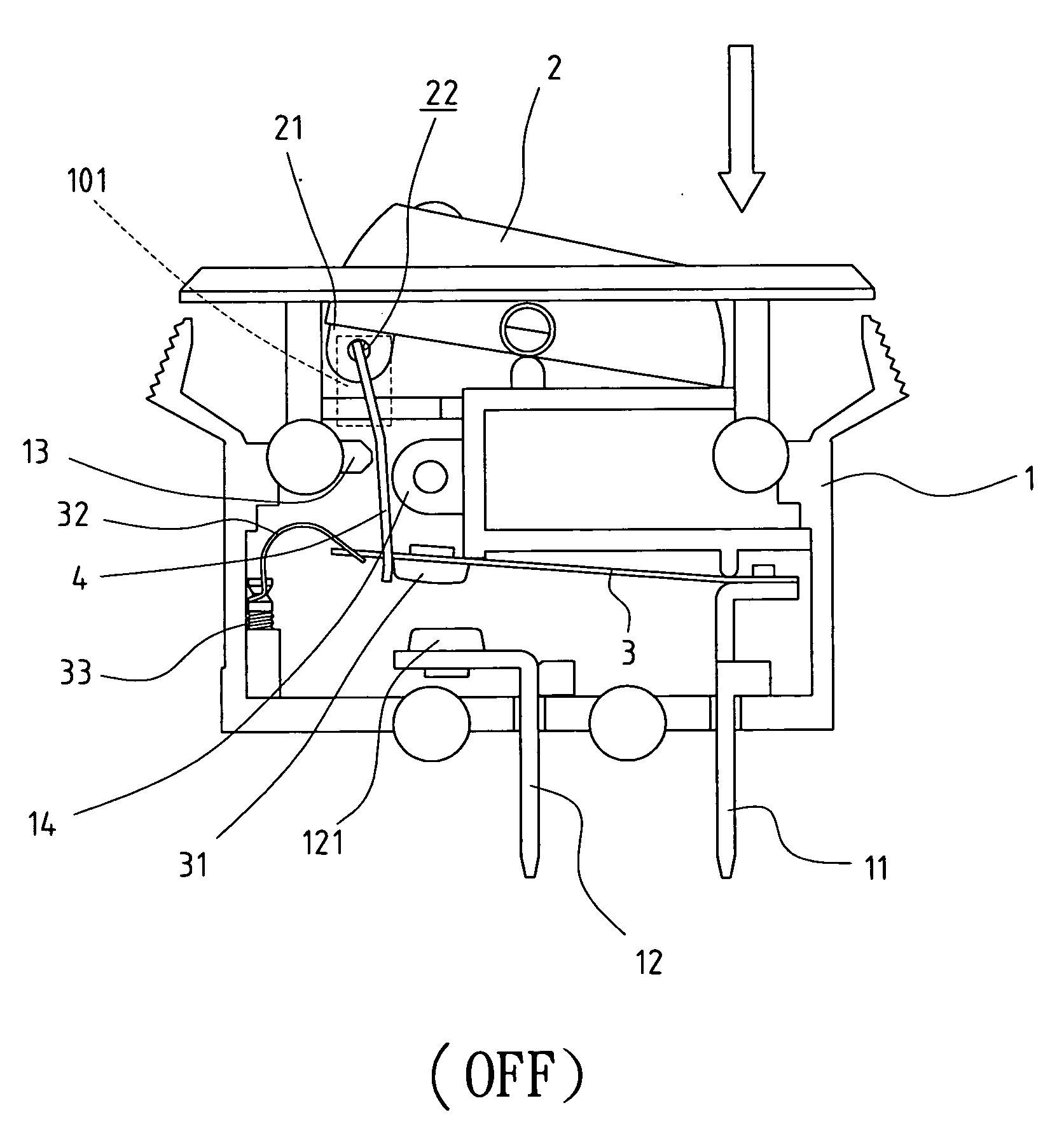 Mechanism for ensuring bimetallic plate to be deformed without barrier