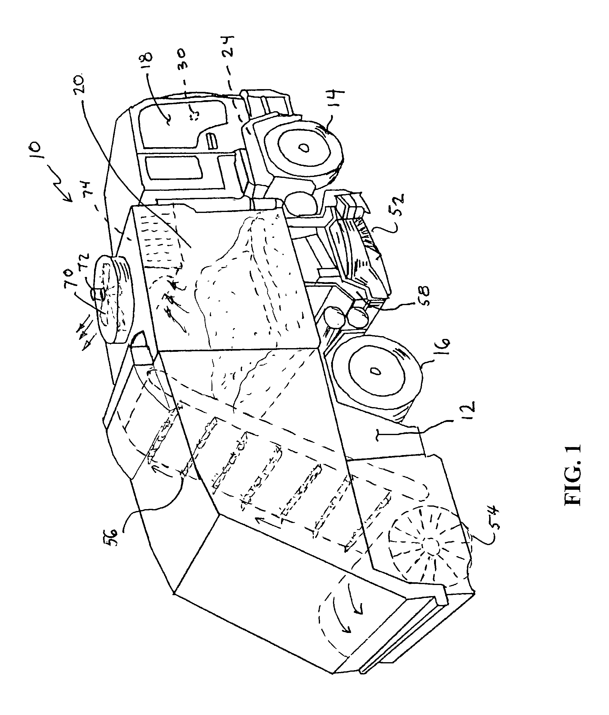 Power management system for street sweeper