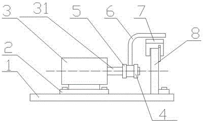 Simple detection device for profile tolerance of vehicle brake caliper