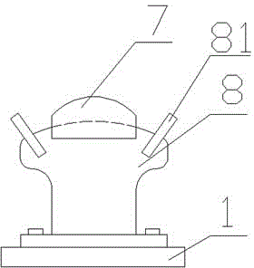 Simple detection device for profile tolerance of vehicle brake caliper