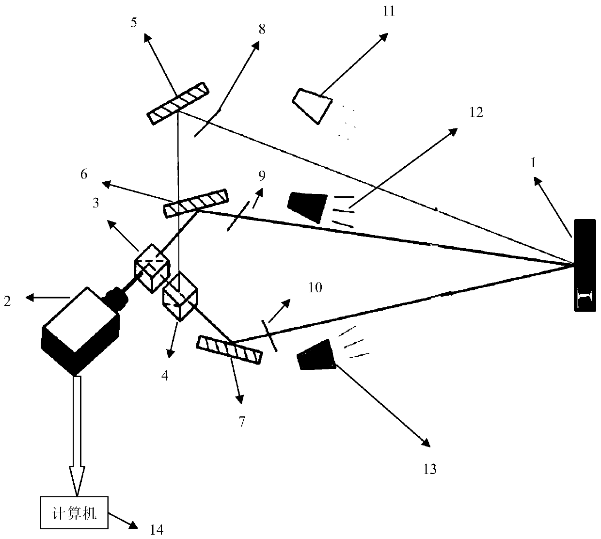 Spatial displacement and strain measurement device and method based on CCD camera