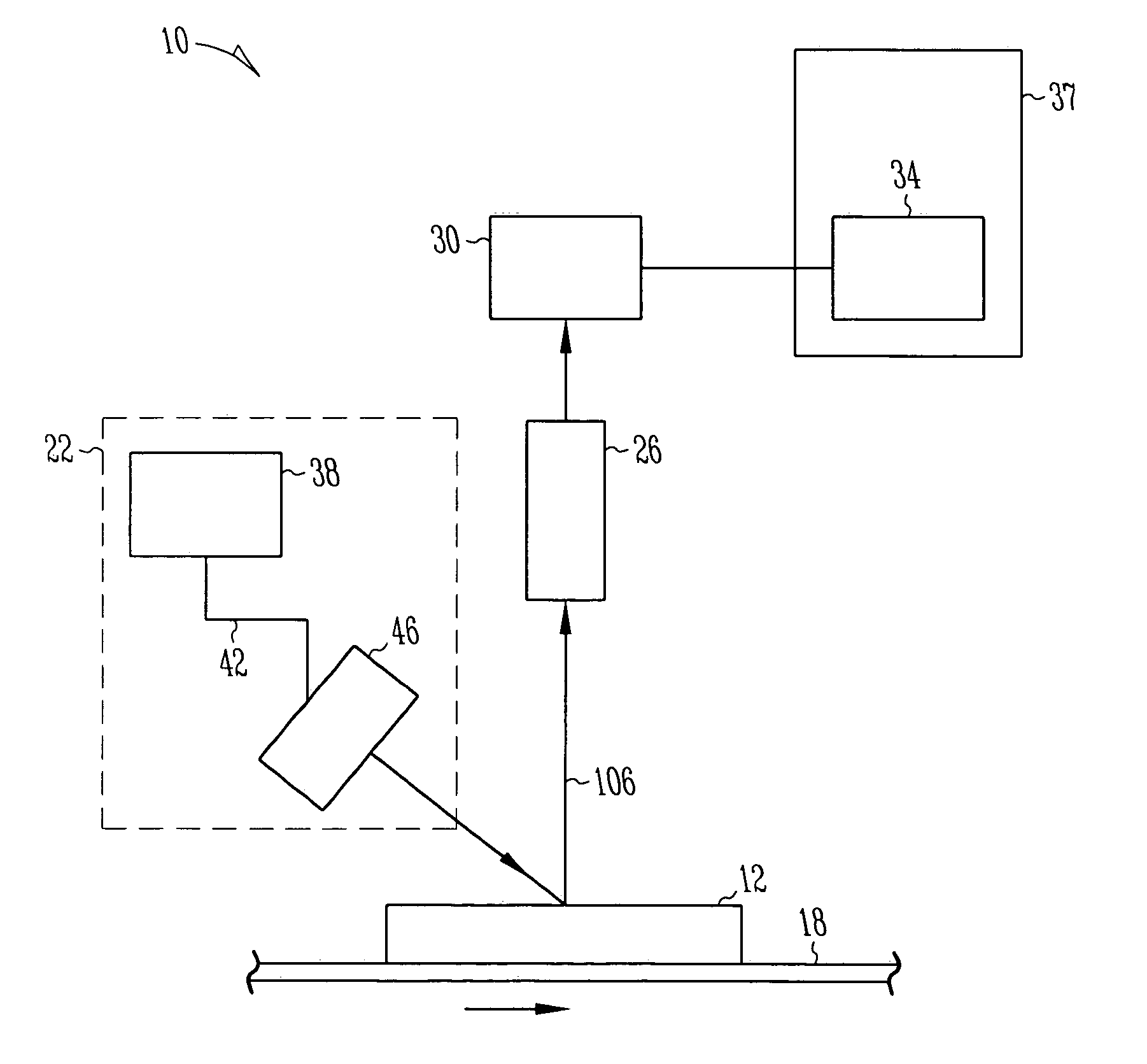 System and method for detecting an object on a moving web