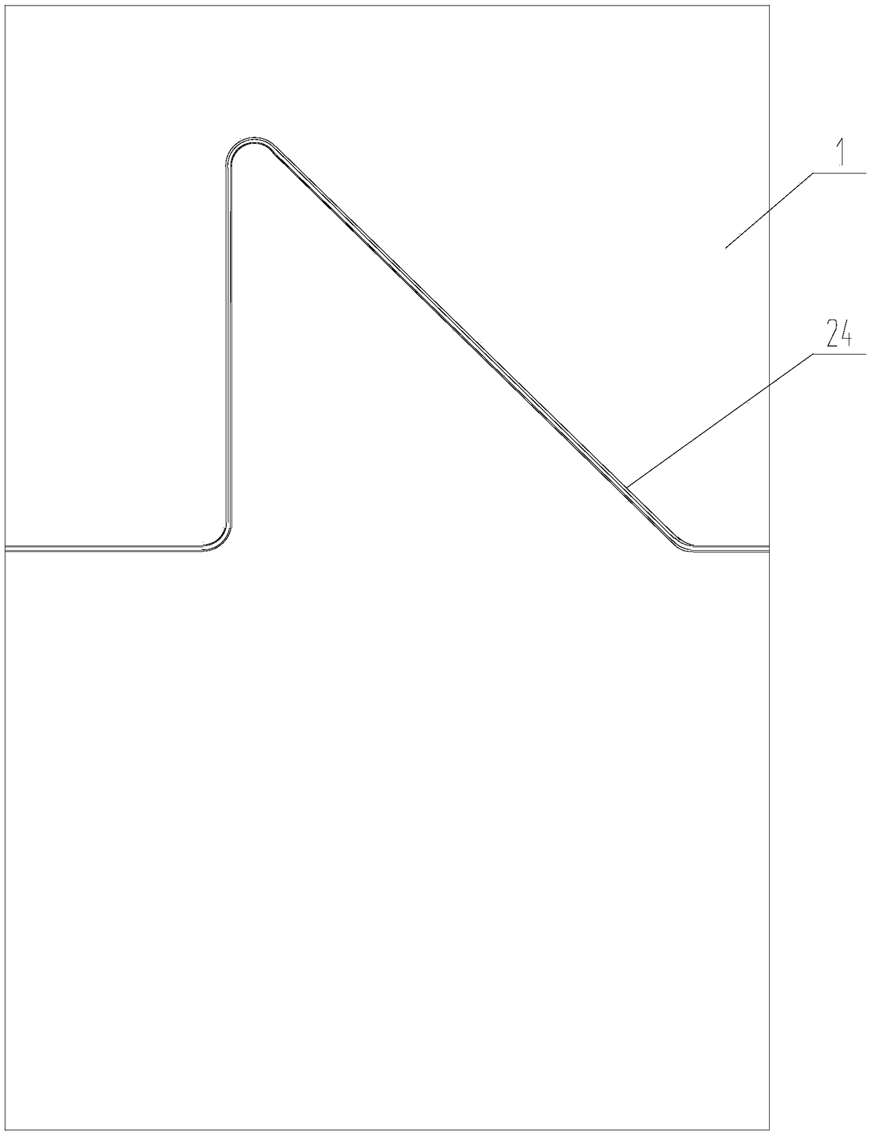 A steel strip thickness detection device that does not affect the production process