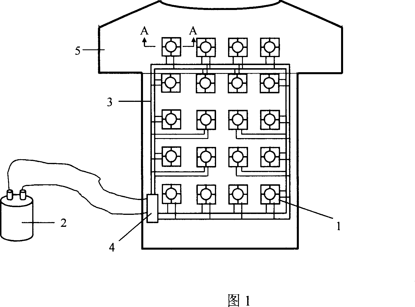 Body temperature lowering air conditioning clothing driven with micron and nanometer fan array